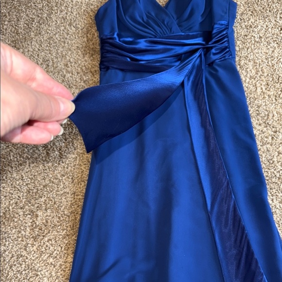 Dollar Blue Sleeveless Midi Dress Formal Elegant Flowy Women's Size M - Picture 13 of 14